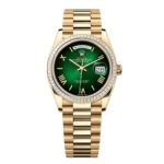 Rolex Day-Date 36mm 128398TBR-0028 Green Ombré Dial President Bracelet