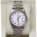 Rolex 16234 Datejust  White Roman Dial Stainless Steel Jubilee Bracelet - Image 2