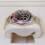 Rolex Daytona 16528 40mm with Aftermarket Bezel Rainbow Dial Lugs 18k Yellow Gold Watch - Image 4