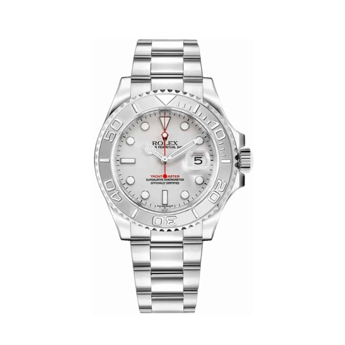 Rolex-168622-stock-1.jpg Rolex Yacht-Master 35 mm 168622 Stainless Steel and Platinum - Image 1