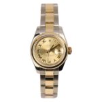 Rolex 179163 Champagne Sunbeam Roman Two-Tone 26mm Oyster Watch