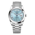 Rolex 228206 Day-Date Ice Blue Roman Dial 40mm Platinum Men’s Watch