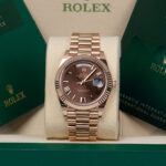 Rolex Day-Date 228235-0002 President 40mm Rose Gold Chocolate Roman Dial Watch - Image 3