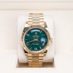 Rolex Day-Date 228238-0061 Green Roman Dial Yellow Gold President Bracelet - Image 2