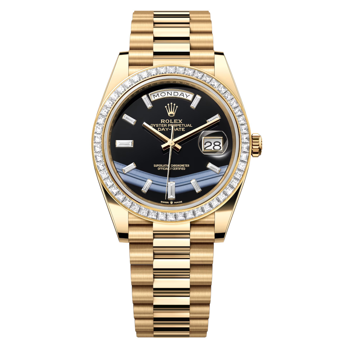 Rolex-228398tbr-0038-onyx-diamondset-president.jpg Rolex Day-Date 40mm 228398TBR-0038 Onyx Dial President Watch - Image 1