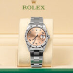 Rolex 15210 Oyster Perpetual Pink/Salmon Arabic Dial 34mm Stainless Steel Watch - Image 3