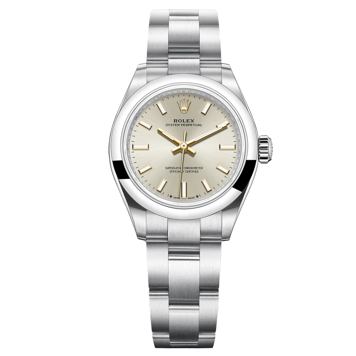 Rolex-276200-001.jpg Rolex 276200-0001 Oyster Perpetual 28mm Silver Dial Oyster Stainless Steel Bracelet - Image 1