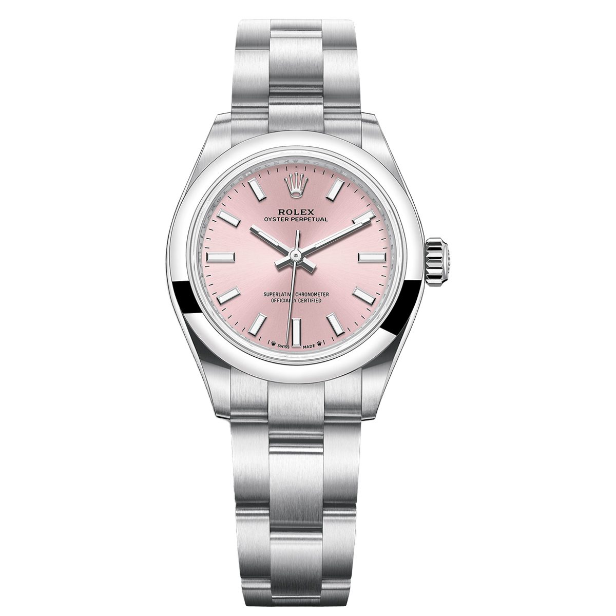 Rolex-276200-004.jpg Rolex 276200-0004 Oyster Perpetual 28mm Pink Dial Oyster Stainless Steel Bracelet - Image 1
