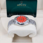 Rolex Oyster Perpetual 277200-0008 Coral Red Dial 31mm Oyster Bracelet Watch - Image 4