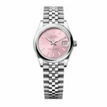 Rolex Datejust 278240-0008 31mm Pink Index Domed Bezel Jubilee Oystersteel
