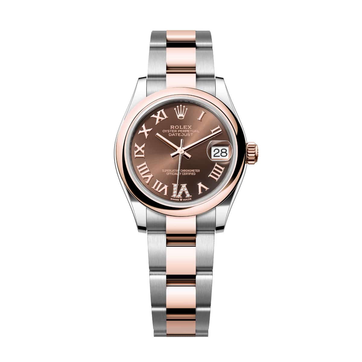 Rolex-278241-0003-chocolateromandiamond-domed-oyster.jpg Rolex Datejust 278241-0003 Chocolate 31mm Dial Oyster Bracelet Watch - Image 1