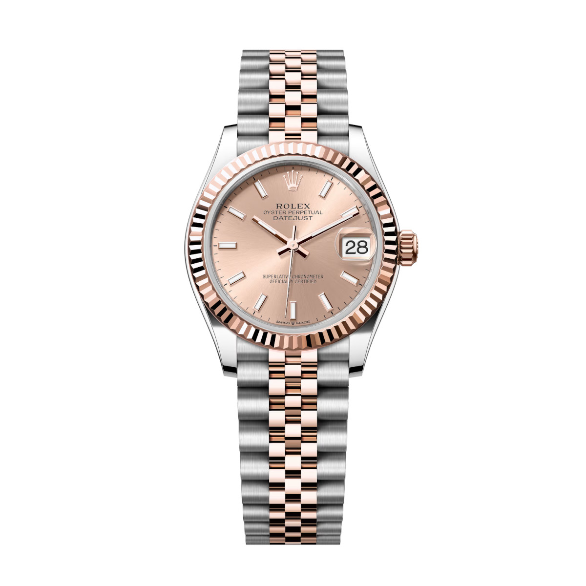 Rolex-278271-0010-rose-fluted-jubilee.jpg Rolex Datejust 278271-0010 Rosé 31mm Dial Jubilee Bracelet Watch - Image 1