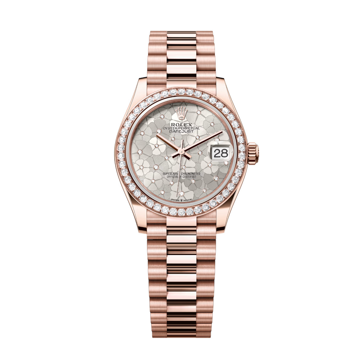 Rolex-278285rbr-0036-silverfloral-diamondset-president.jpg Rolex Datejust 278285RBR-0036 Silver Dial 31mm - Image 1