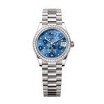 Rolex Datejust 31mm 278289RBR-0025 Azzurro Blue Dial White Gold President Watch