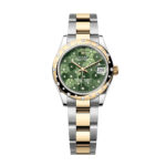 Rolex Datejust 31mm 278343RBR-0031 Olive Green Floral Motif Dial Yellow Rolesor Oyster