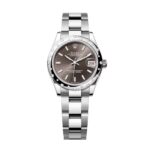 Rolex Datejust 278344RBR-0017 Dark Grey Dial 31mm Domed Diamond Oyster Watch