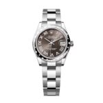 Rolex Datejust 278344RBR-0023 Dark Grey Dial 31mm Domed Diamond Oyster Watch