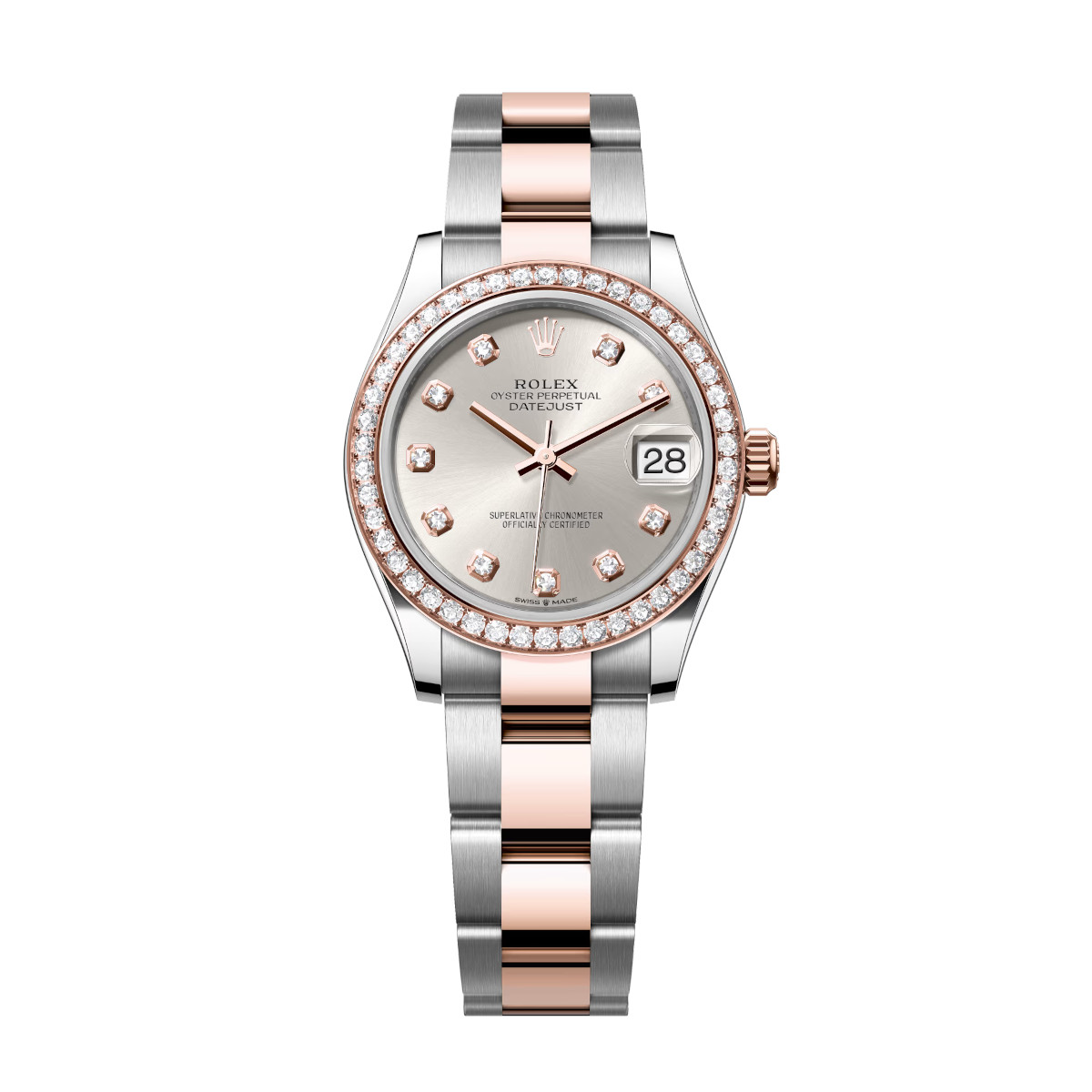 Rolex-278381rbr-0015-silverdiamond-diamondset-oyster.jpg Rolex Datejust 278381RBR-0015 Silver Diamond Dial Diamond-Set Bezel 31mm - Image 1