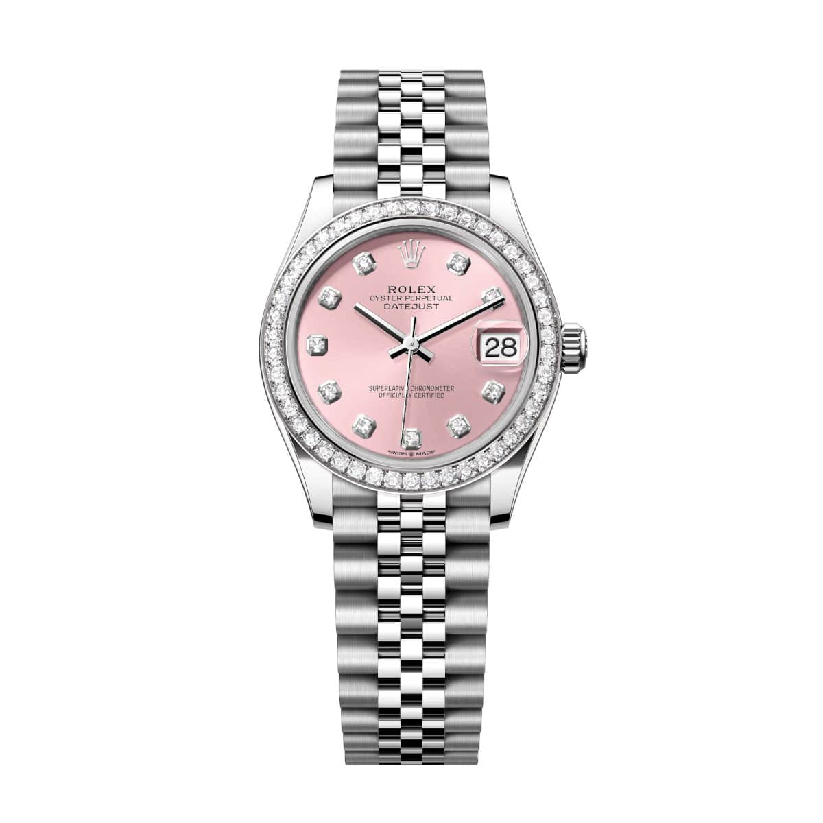 Rolex-278384rbr-0036-pinkdiamonds-diamondset-jubilee.jpg Rolex Datejust 278384RBR-0036 Pink 31mm Dial Jubilee Watch - Image 1