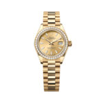 Rolex Lady-Datejust 279138RBR-0014 Champagne 28mm Dial President Bracelet Watch