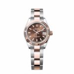 Rolex Lady-Datejust 279171-0018 28mm Chocolate Index Oyster Stainless Steel and Rose Gold
