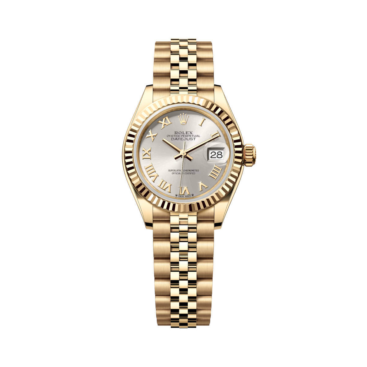 Rolex-279178-0021-silverroman-fluted-jubilee.jpg Rolex Lady Datejust 279178-0021 Silver Roman Dial - Image 1