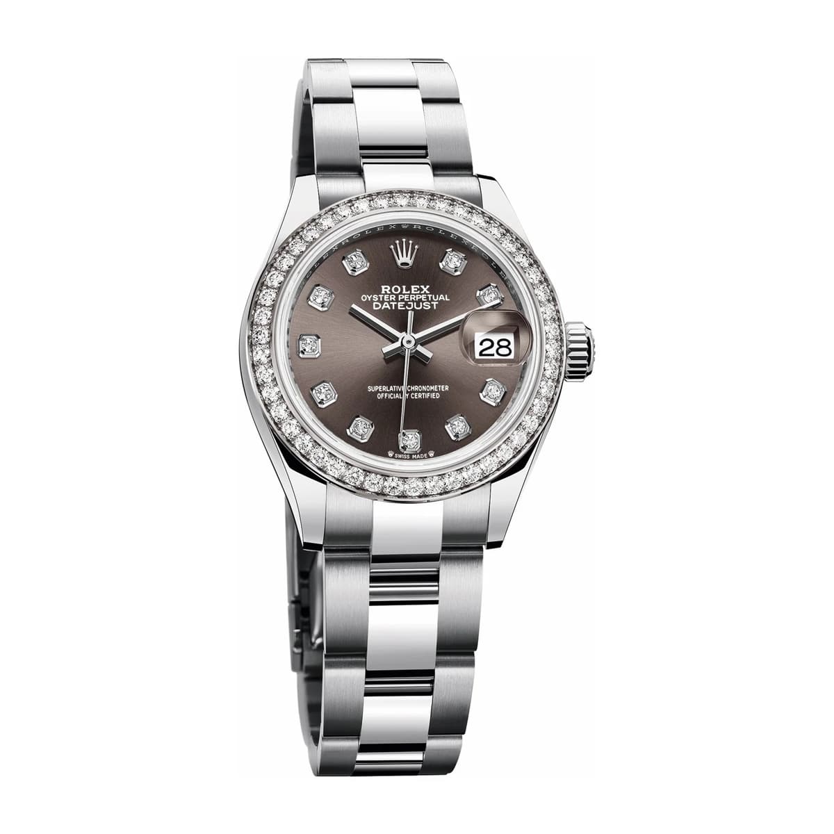 Rolex-279384RBR.0018.jpg Rolex 279384RBR-0018 Lady Datejust Dark Gray set with Diamonds 28mm - Image 1