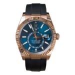 Rolex 326235 Sky-Dweller Rose Gold Aftermarket Blue-Green Dial 42mm Oysterflex