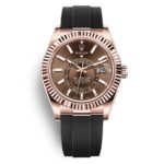 Rolex 326235 Oyster Perpetual Sky-Dweller 18k Everose Gold Chocolate Dial Watch