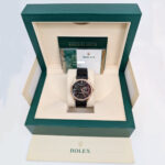 Rolex Cellini Date 50515 Black Dial Leather Strap 39mm Men’s Watch - Image 6