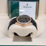 Rolex Cellini Date 50515 Black Dial Leather Strap 39mm Men’s Watch - Image 3
