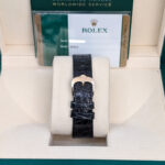 Rolex Cellini Date 50515 Black Dial Leather Strap 39mm Men’s Watch - Image 5