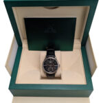 Rolex Cellini 50529 Black Dial Leather Strap Dual Time 39mm Watch - Image 6