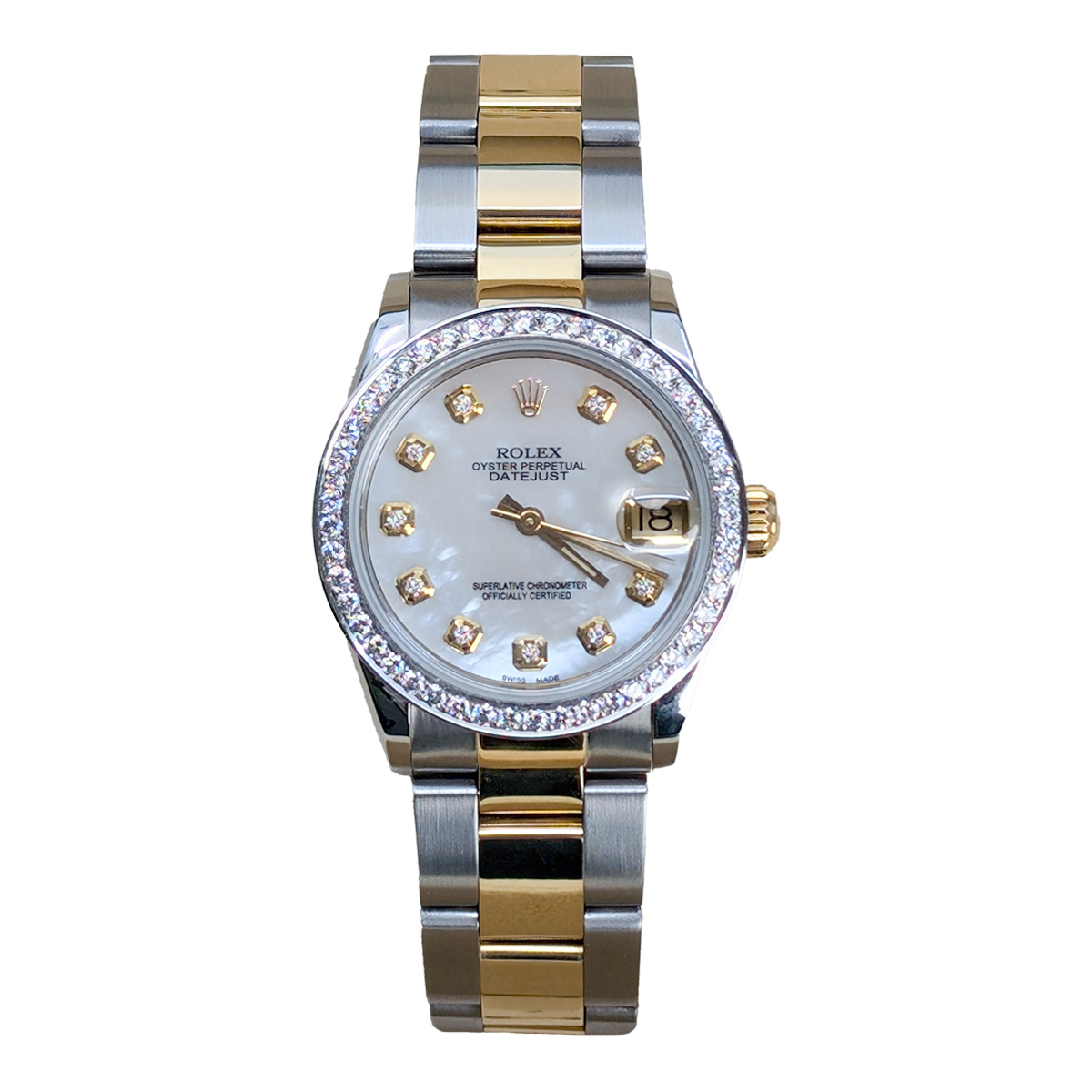 Rolex-68273-aft-stock-a.jpg Rolex 68273 31mm Aftermarket Dial, Bezel, Bracelet Two-Tone Watch - Image 1