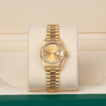 Rolex 69178 Lady Datejust 18K Yellow Gold  President Champagne Diamond Dial Watch - Image 2