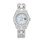 Rolex Pearlmaster 80359 Mother of Pearl Dial White Gold Diamond 29mm Watch