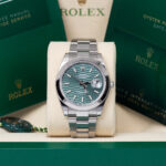 Rolex Datejust 126300 Mint Green Fluted Motif Dial Stainless Steel Oyster Bracelet Watch - Image 3