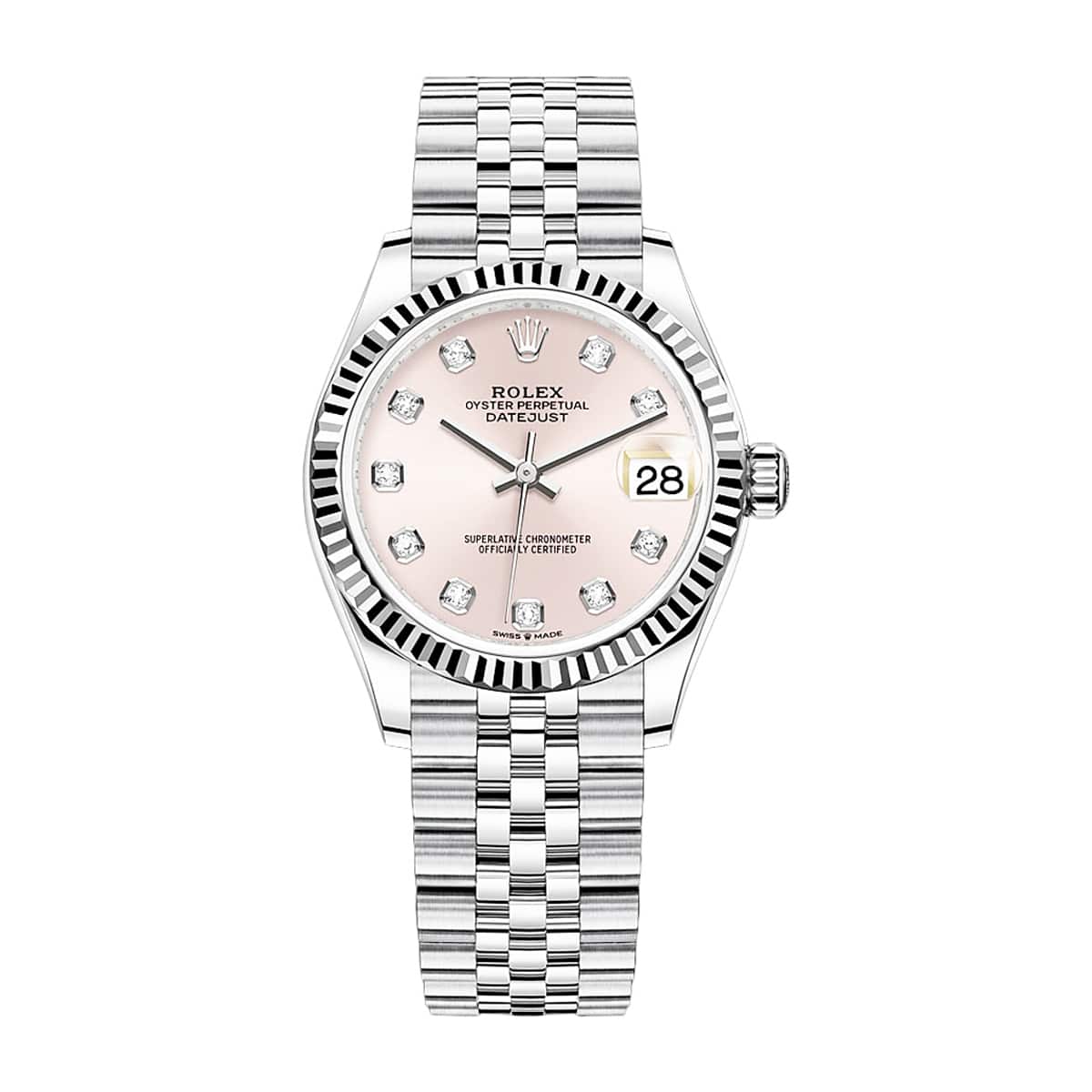 Rolex-Datejust-278274-0032.jpg Rolex Datejust 278274-0032 Pink 31mm Dial Jubilee Watch - Image 1