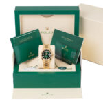 Rolex Day-Date 128238-0069 36mm 18K Yellow Gold President Green Ombré Diamond Dial - Image 2