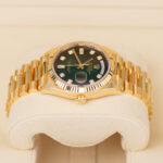 Rolex Day-Date 128238-0069 36mm 18K Yellow Gold President Green Ombré Diamond Dial - Image 4