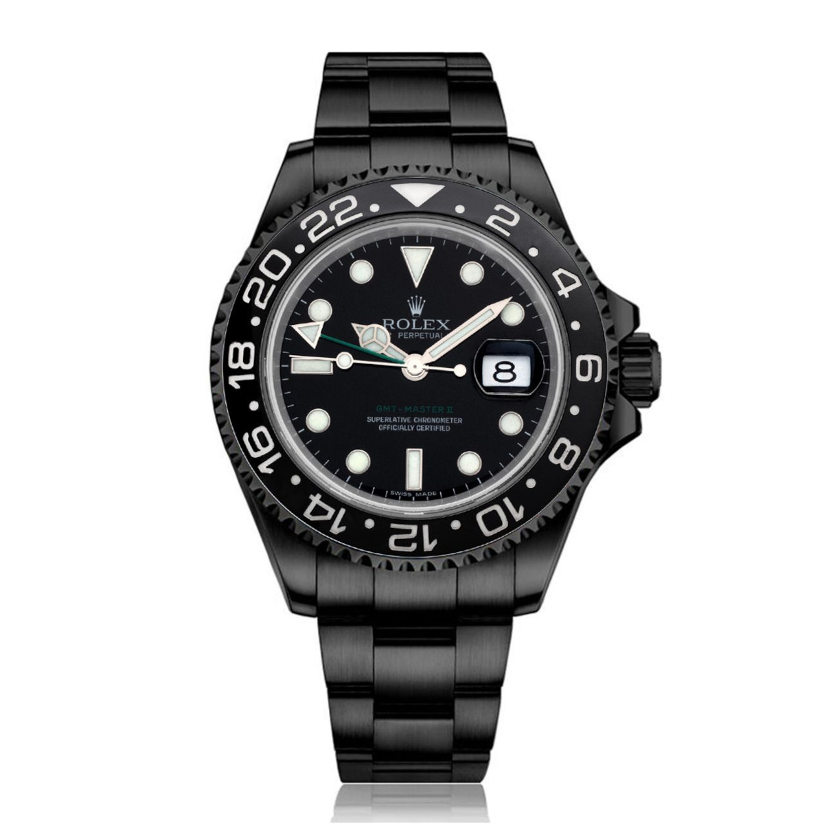Rolex-GMT-Master-II-116710LN-Black-Dial-Black-PVD-Oyster-Bracelet-Watch.jpg Rolex GMT-Master II 116710LN Black Dial Black PVD Oyster Bracelet Watch - Image 1