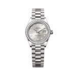 Rolex Lady-Datejust 279139RBR-0003 Silver Diamond-Set Dial White Gold Bracelet
