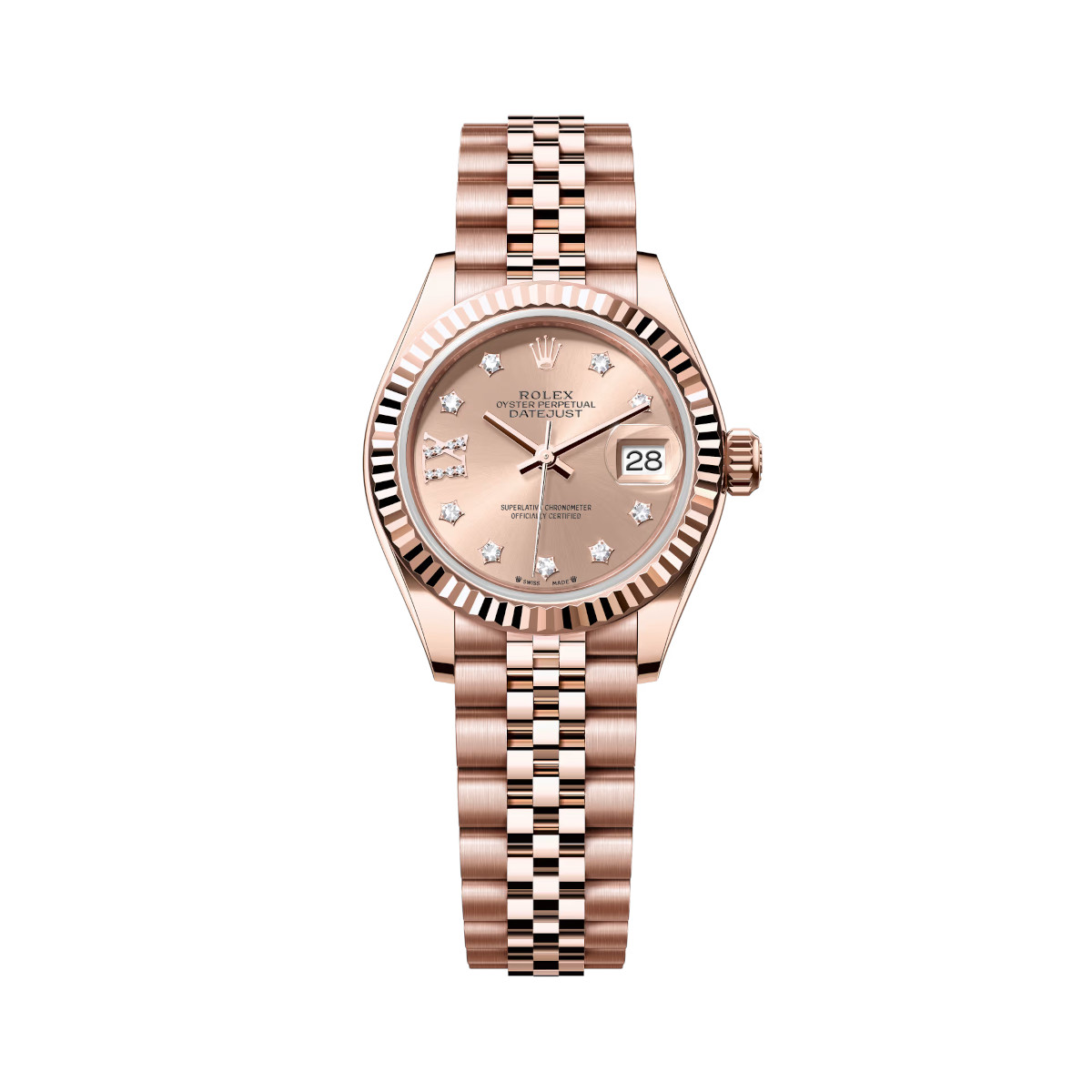 Rolex-Lady-Datejust-279175-0030-Rose-Diamond-Set-Dial-Jubilee-Everose-Gold-Watch.jpg Rolex Lady-Datejust 279175-0030 Rosé Diamond-Set Dial Jubilee Everose Gold - Image 1