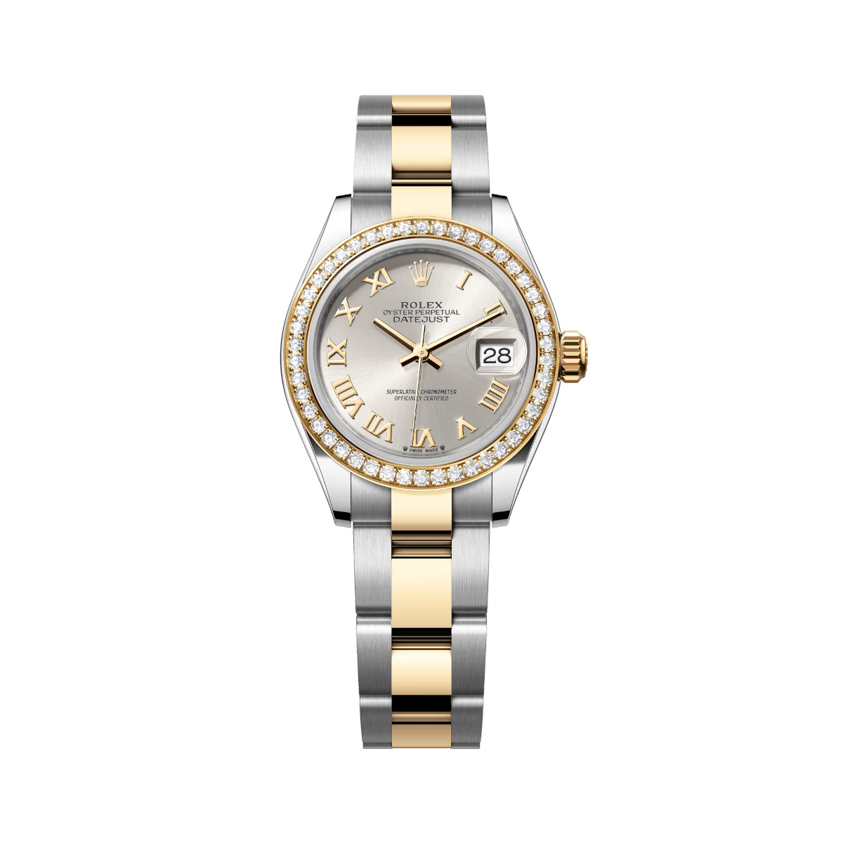 Rolex-Lady-Datejust-279383RBR-0006-Silver-Roman-Dial-Yellow-Rolesor-Oyster-Bracelet.jpg Rolex Lady-Datejust 279383RBR-0006 Silver Roman Dial Yellow Rolesor Oyster Bracelet - Image 1