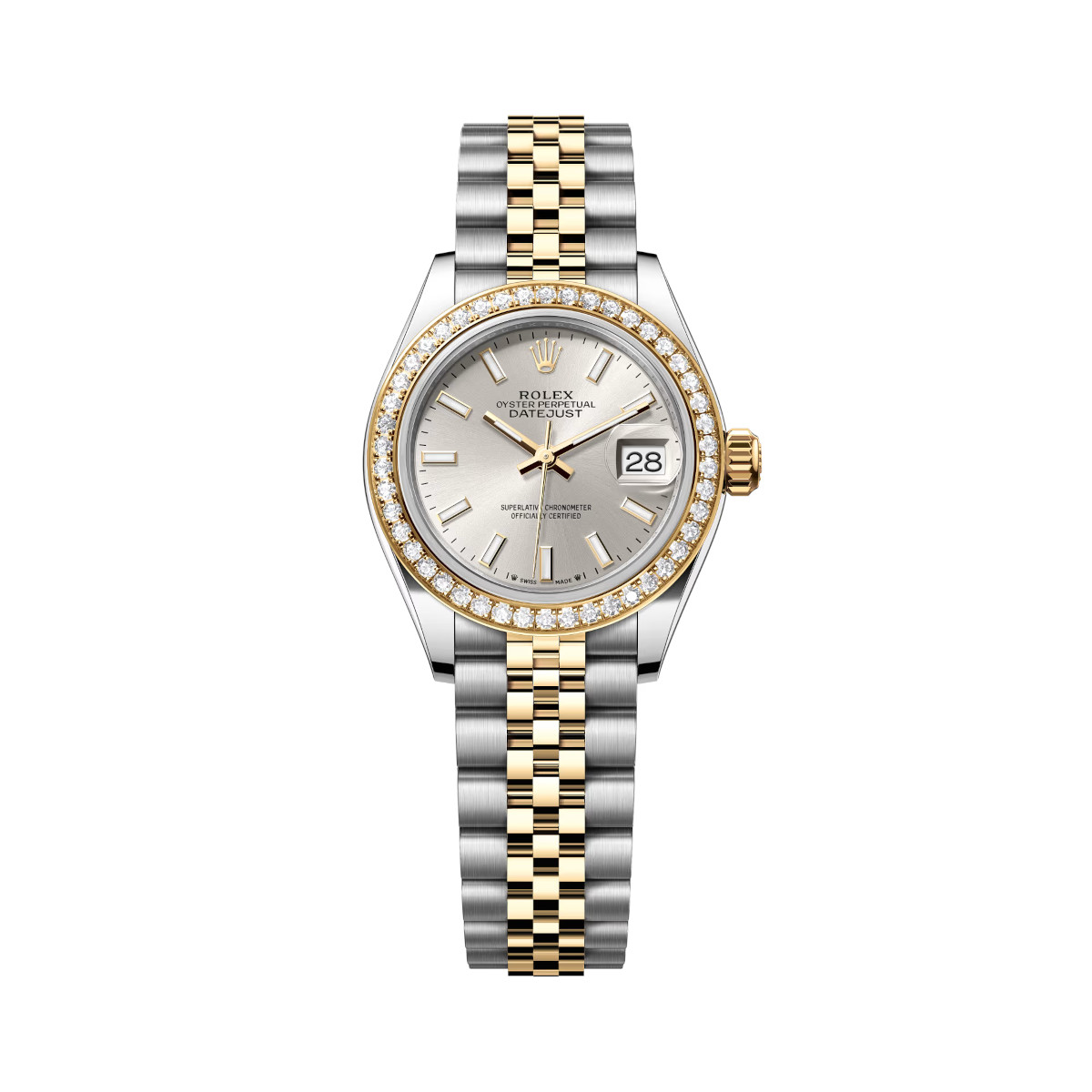 Rolex-Lady-Datejust-279383RBR-0017-Silver-Dial-Yellow-Rolesor-Jubilee-Bracelet.jpg Rolex Lady-Datejust 279383RBR-0017 Silver Dial Yellow Rolesor Jubilee Bracelet - Image 1