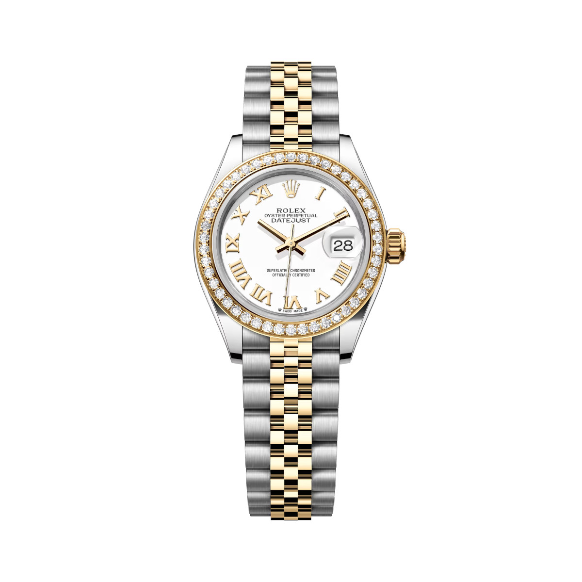 Rolex-Lady-Datejust-279383RBR-0023-White-Dial-Yellow-Rolesor-Jubilee-Bracelet.jpg Rolex Lady-Datejust 279383RBR-0023 White Dial Yellow Rolesor Jubilee Bracelet - Image 1