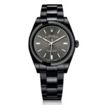 Rolex Oyster Perpetual 114300 Grey Dial Black PVD Oyster Bracelet Watch