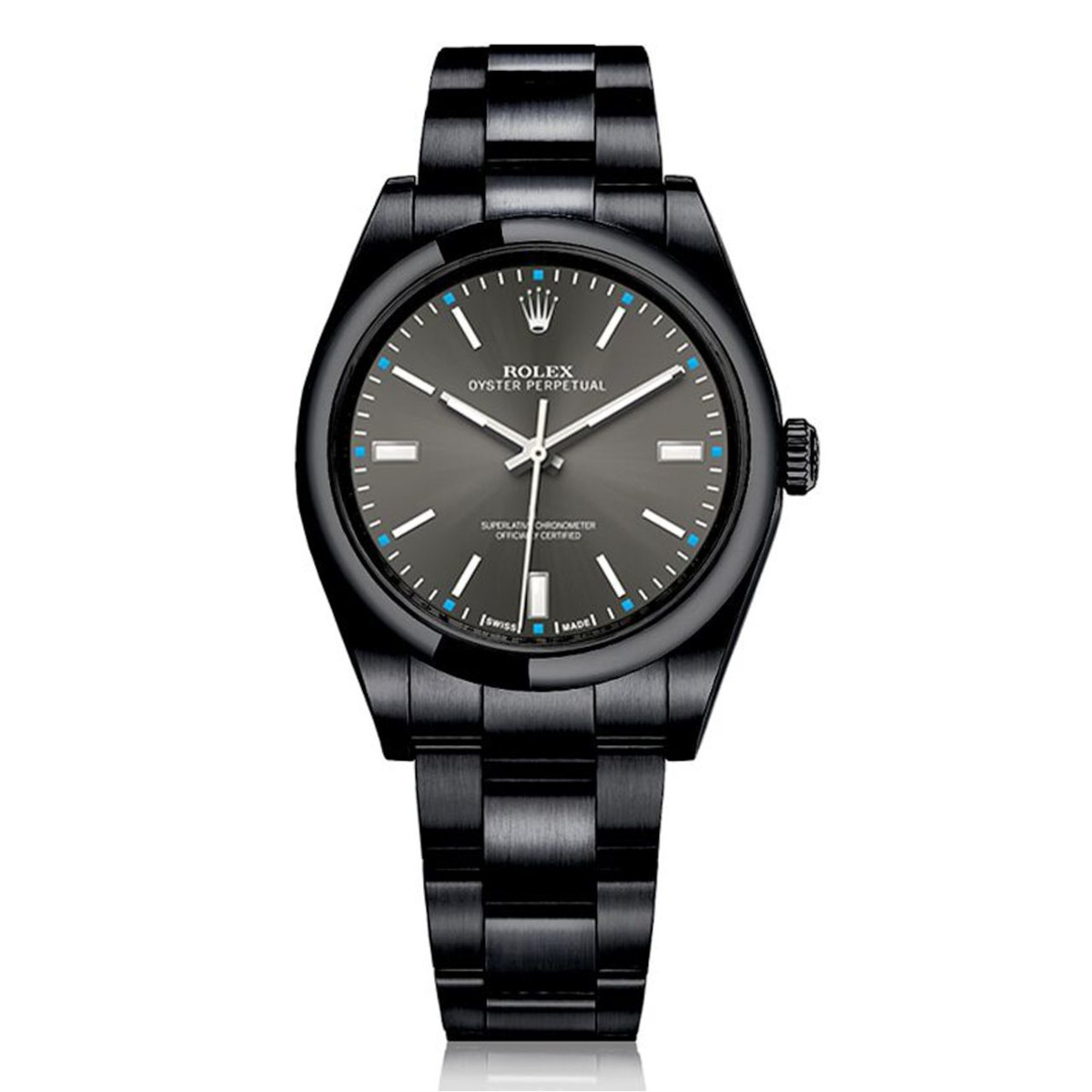 Rolex-Oyster-Perpetual-114300-Grey-Dial-Black-PVD-Oyster-Bracelet-Watch.jpg Rolex Oyster Perpetual 114300 Grey Dial Black PVD Oyster Bracelet Watch - Image 1
