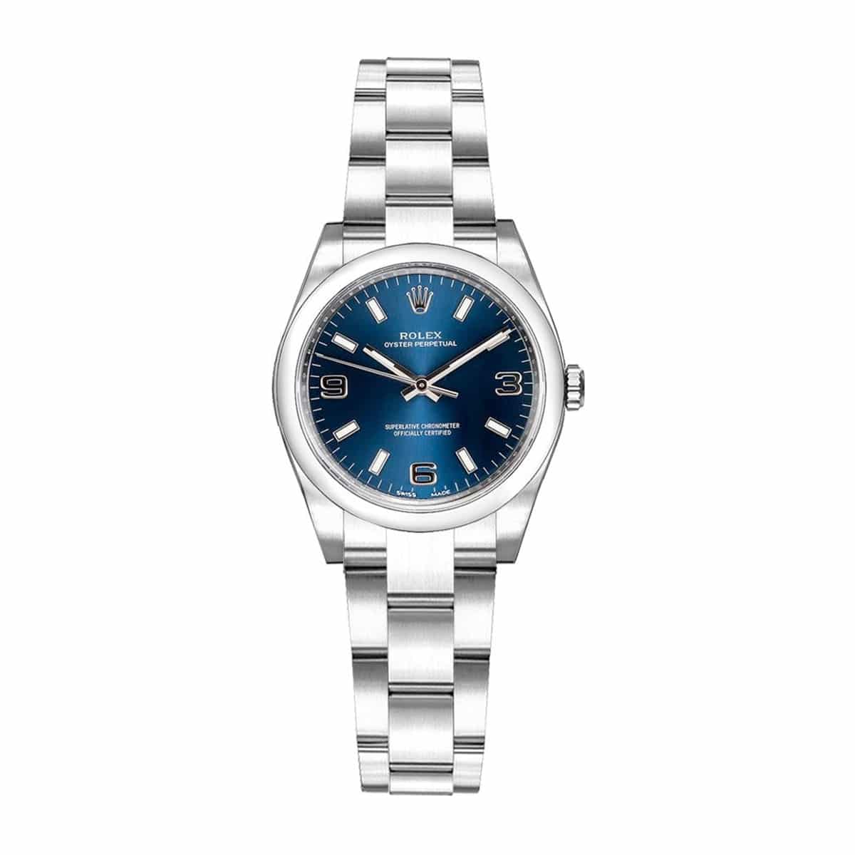 Rolex-Oyster-Perpetual-176200-8.jpg Rolex Oyster Perpetual 176200-8 Blue Dial with Luminescent Markers 26mm Watch - Image 1