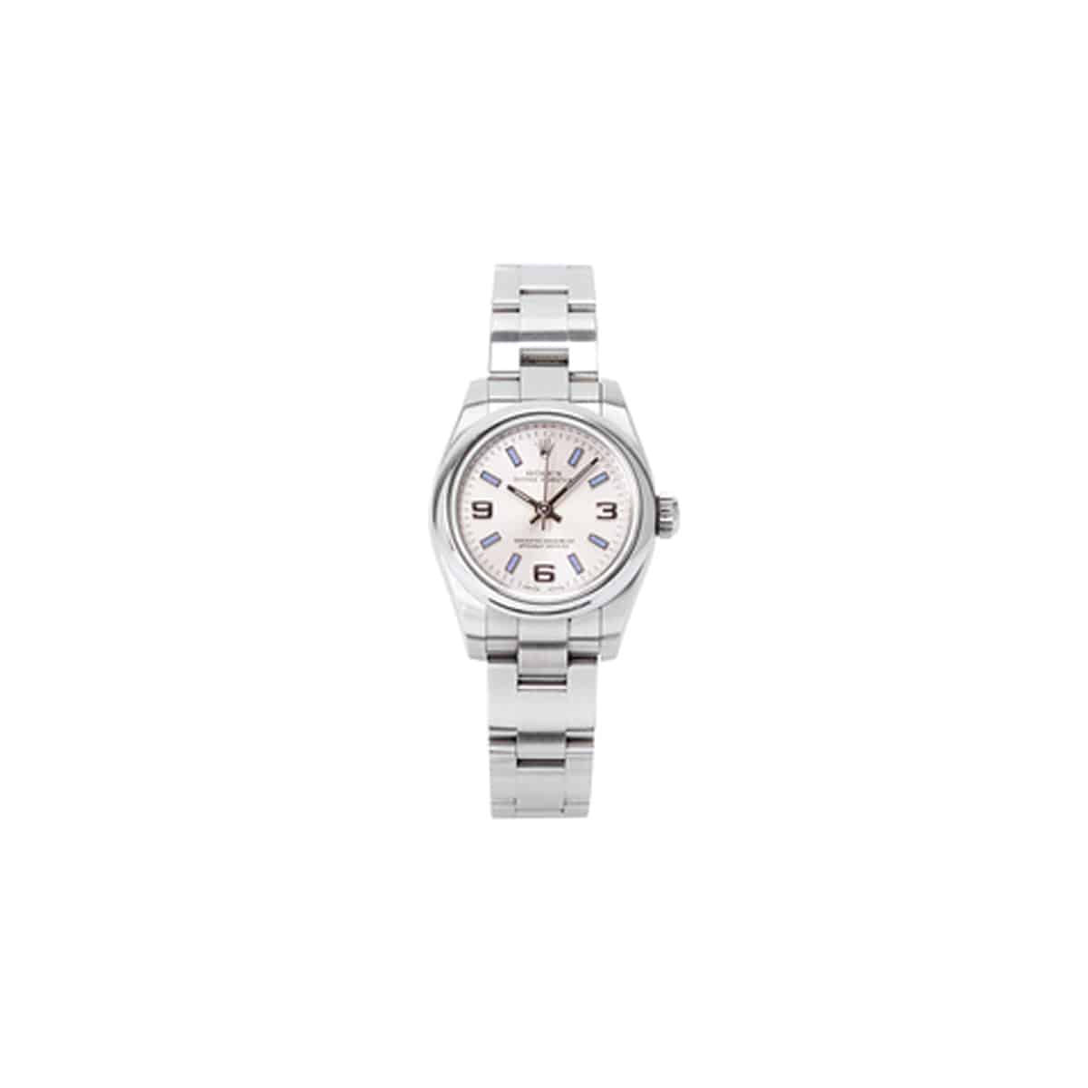 Rolex-Oyster-Perpetual-26-176200-2.jpg Rolex Oyster Perpetual 176200-2 Silver Arabic Dial Oyster Bracelet 26mm Watch - Image 1